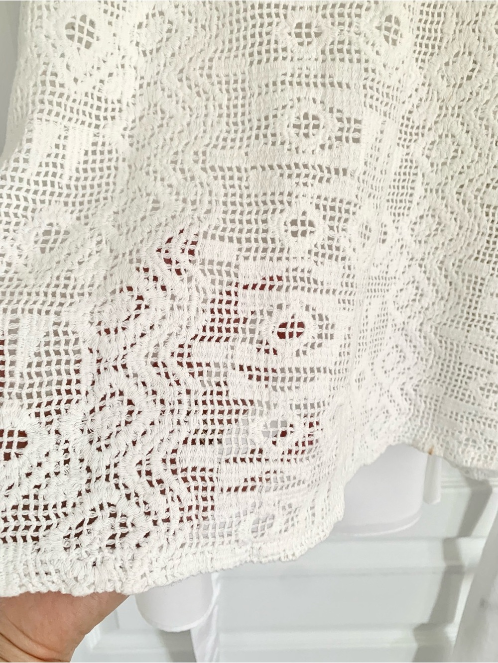 Banana Republic Off-Shoulder White Lace Mini Dress - Picture 4 of 10